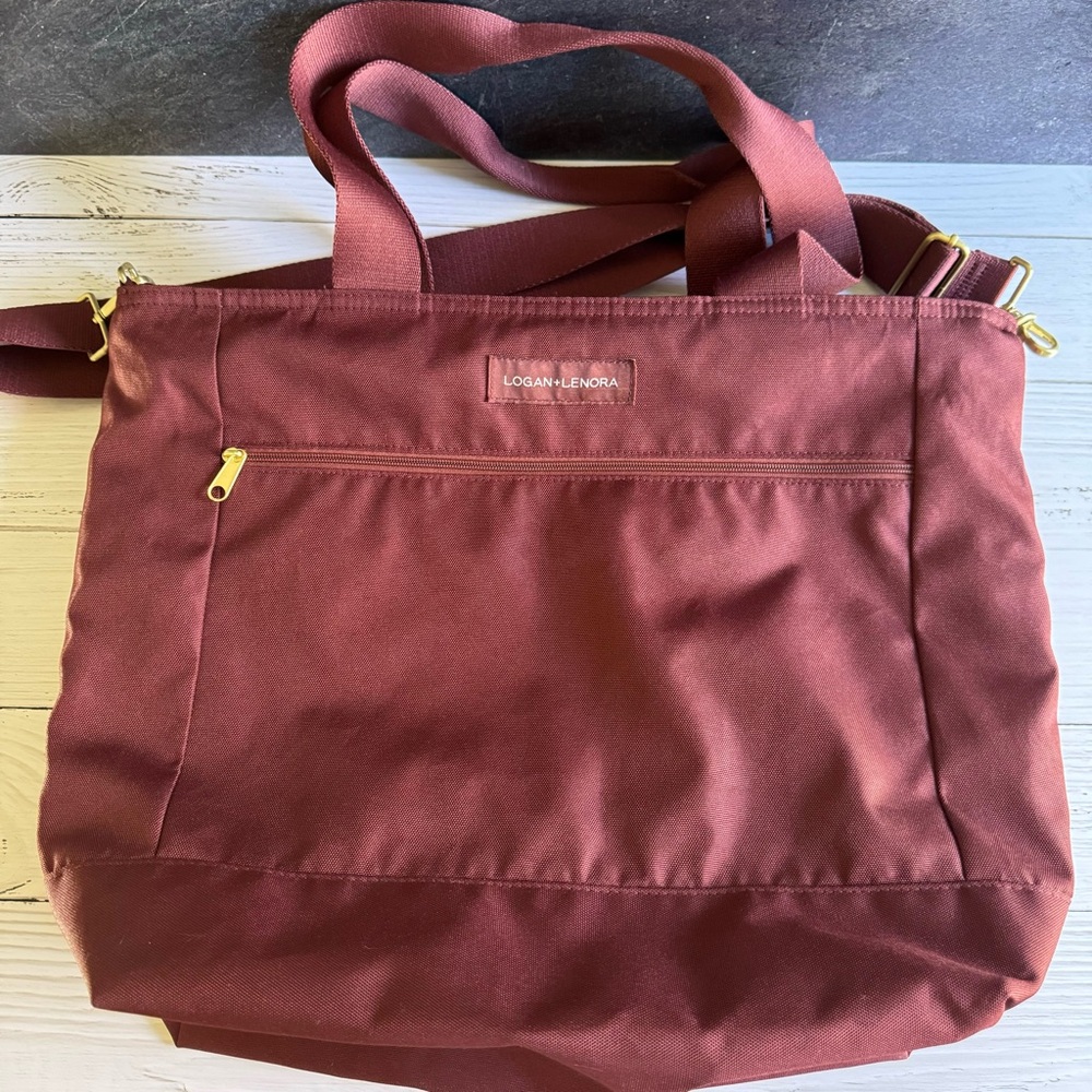 Logan and Lenora Burgundy Weekender Bag
